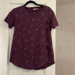 Anthropologie novelty alphabet t shirt like new